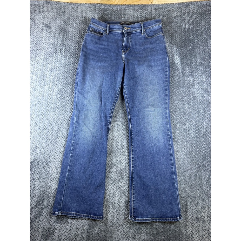 Levis 512 Perfectly Slimming Bootcut Jeans Womens 12S Blue High Rise 15512-0077